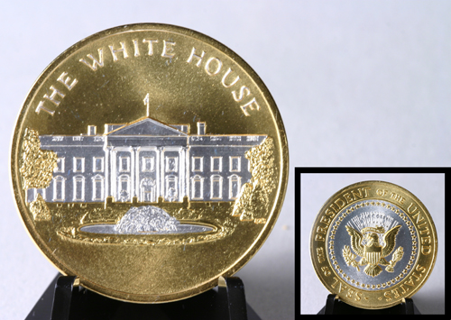 White House Gold Embossed Medallion