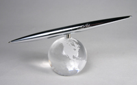 Custom Pen on Crystal Globe