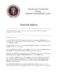 Ike's Farewell Speech