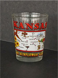 Kansas State Map Shot Glass