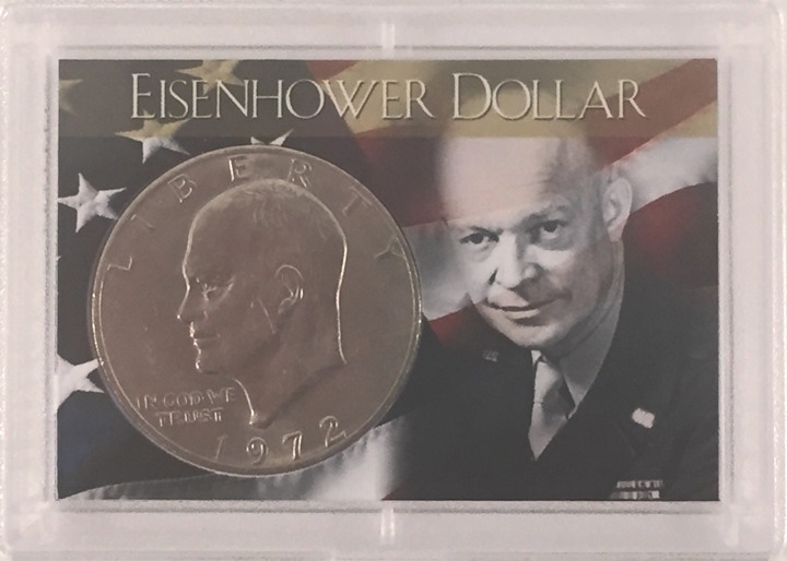 Eisenhower Dollar Coin in Plastic Case
