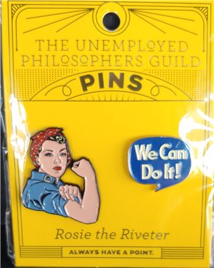 Rosie the Riveter "We Can Do It" Dual Pin Set
