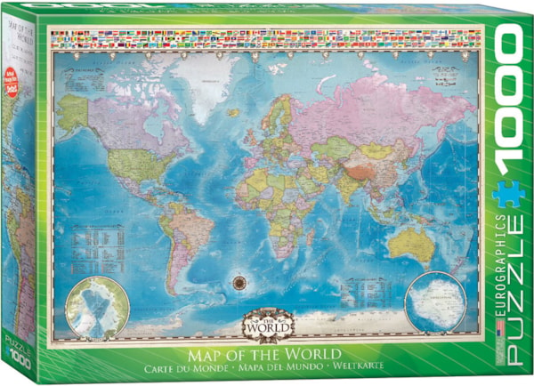 Puzzle, Map of the World, 1000 Pcs