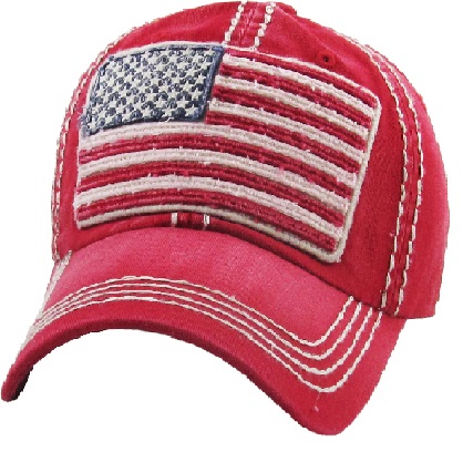 American Flag Cap, Red