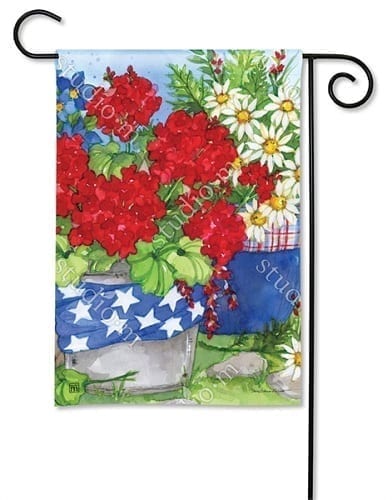 Garden Flag, Patriotic Floral