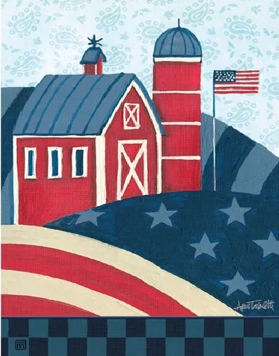 Garden Flag, American Barn