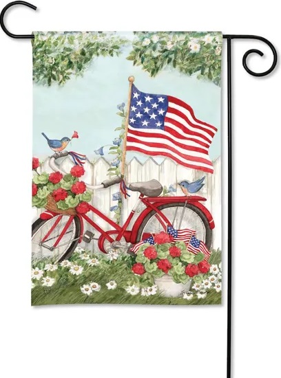 Garden Flag, Patriotic Bike
