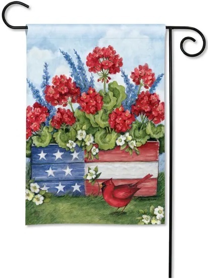 Garden Flag, Patriotic Planter Box