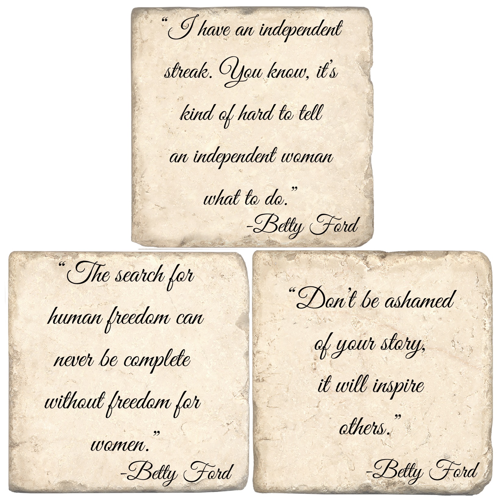 Coaster, Betty Ford Quotes, assorted