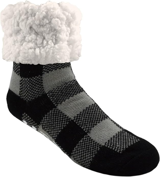 Slipper Socks, Thermal, LumberJack Gray