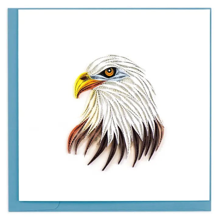 Notecard, Quilling, Bald Eagle