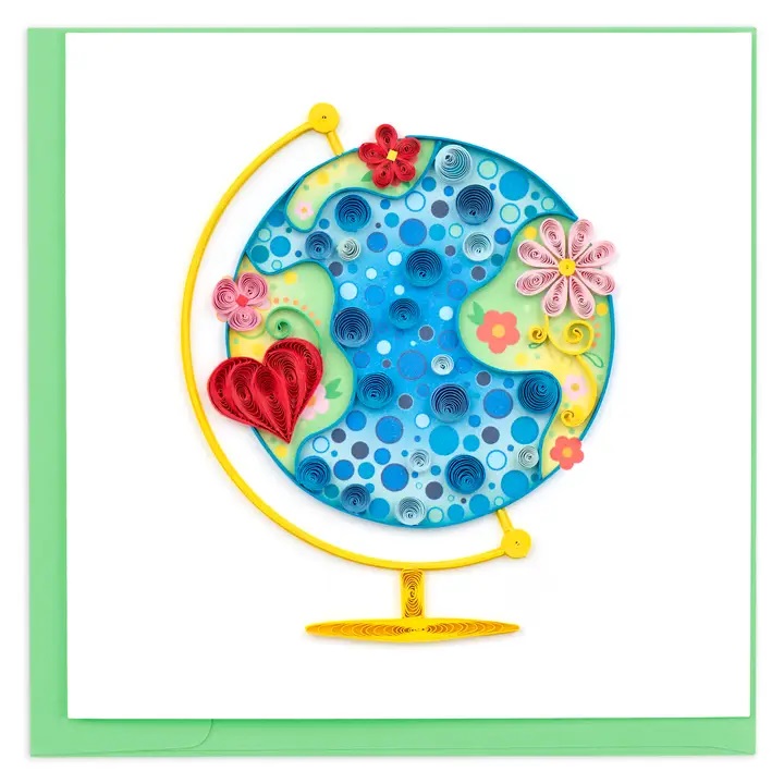 Notecard, Quilling, Floral Globe