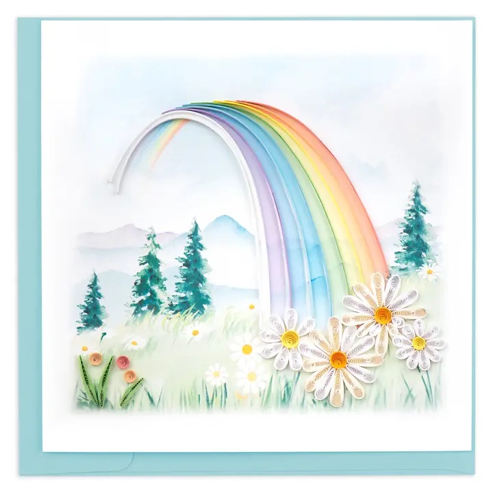 Notecard, Quilling, Rainbow