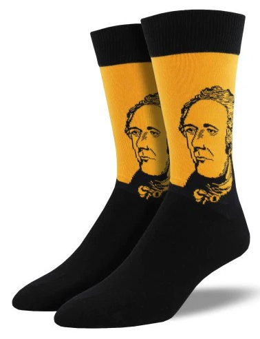 Alexander Hamilton Socks Gold