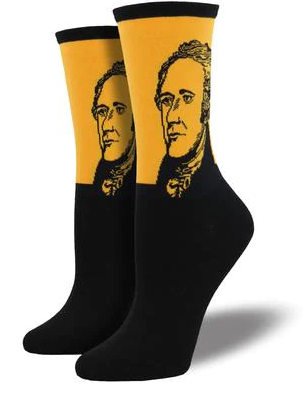 Alexander Hamilton Women's Socks, Gold