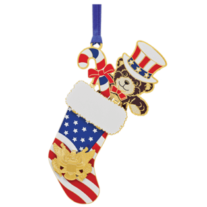 Patriotic Stocking Ornament Made in USA!