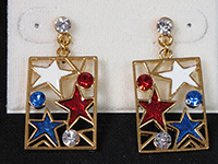 Earrings-Rectangle Stars