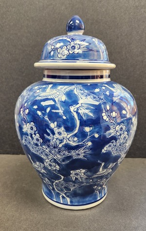 Ginger Jar Blue & White 12"