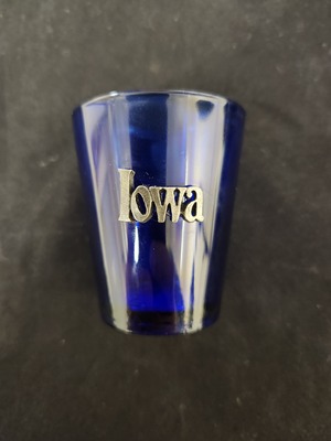 Shot Glass-Cobalt-Iowa