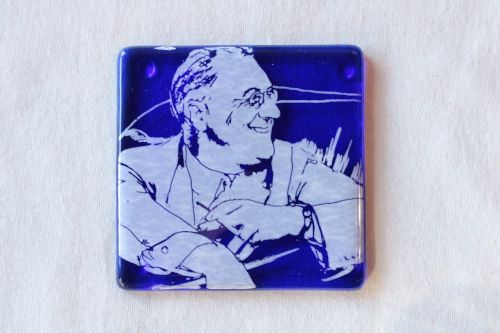 FDR Handmade Glass Coaster