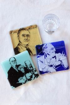 FDR Handmade Glass Coaster