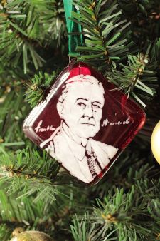 FDR Handmade Glass Ornament