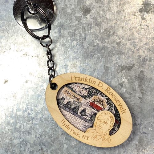 FDR Mosaic Silhouette Keychain