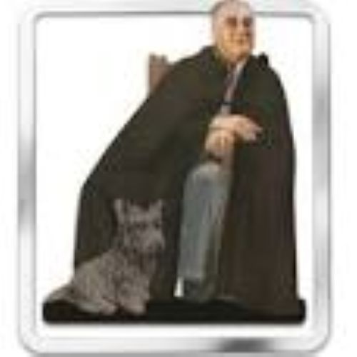 Metal FDR Bookmark in Plastic Sleeve