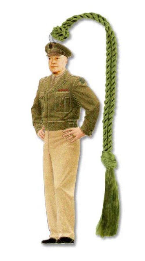 Metal General Eisenhower Bookmark in Plastic Sleeve