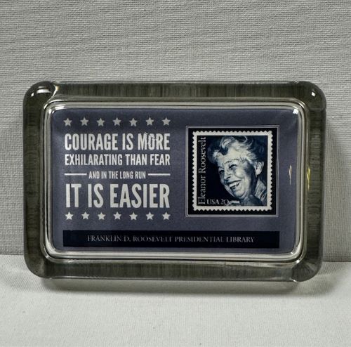 ER Quote Glass Paperweight with Stamp