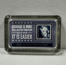 ER Quote Glass Paperweight with Stamp