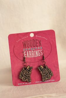 Scottie Wooden Earrings