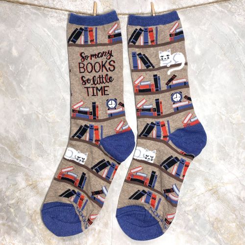 Time for a Good Book Socks - W