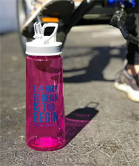 Eleanor Roosevelt Begin Quote Water Bottle / PINK