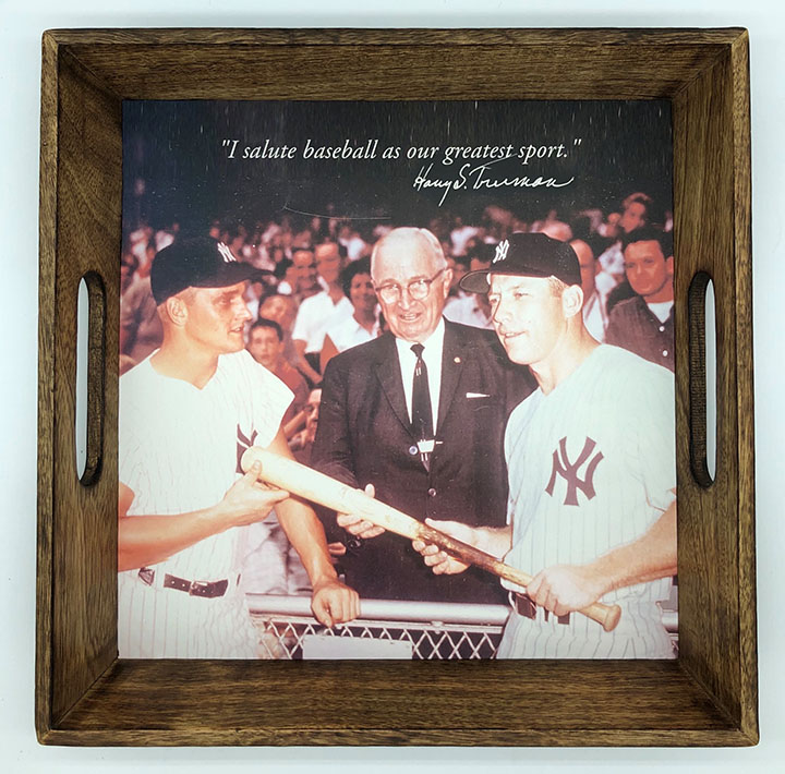 Truman and New York Yankees Greats Wood Serving Tray