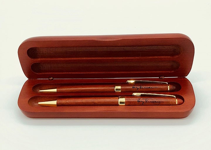 Rose Wood Pen & Pencil Set